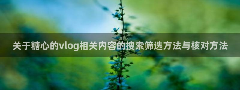 糖心在线观看:关于糖心的vlog相关内容的搜索筛选方法与核对方法