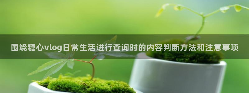 糖心视频污:围绕糖心vlog日常生活进行查询时的内容判断方法和注意事项